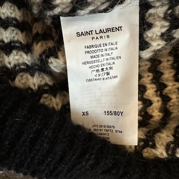 Saint Laurent Striped Wool Sweater XS - Picture 3 of 3